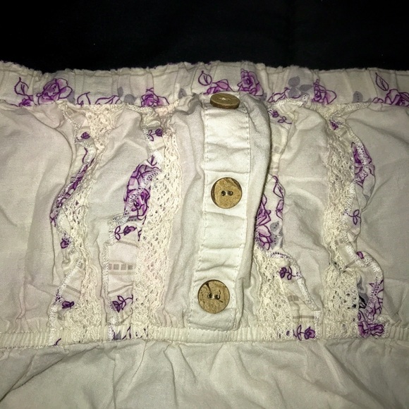 Ruffle Floral Tube Top - Picture 2 of 3